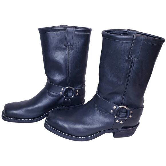 CHIPPEWA Harness Motorcycle Biker Boots 12" Black 27868 Men's Size 13EE in EUC - Picture 1 of 15